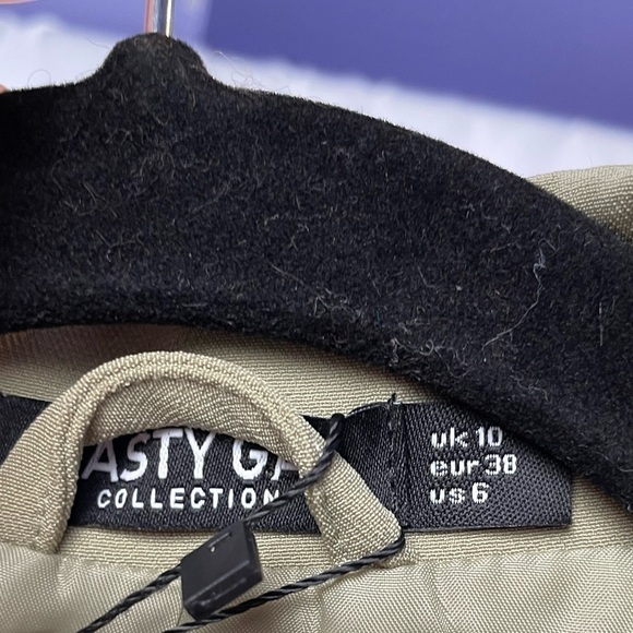 NWT Nasty Gal Oversized Single Breasted Blazer in Sage Size 6 - Picture 7 of 10